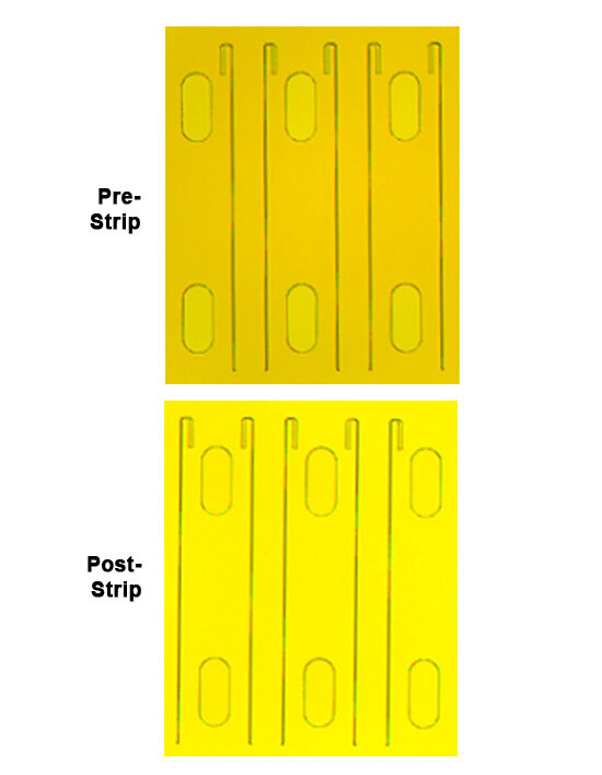 Photoresist strip process micro image