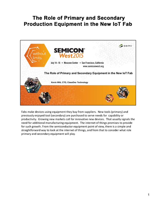 Plating presentation from SEMICON West