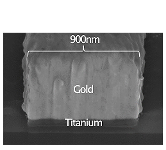 Gold and titanium etch process